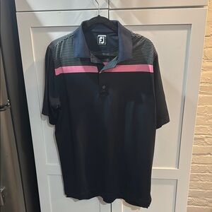 FootJoy Black and Pink Polo Shirt size L